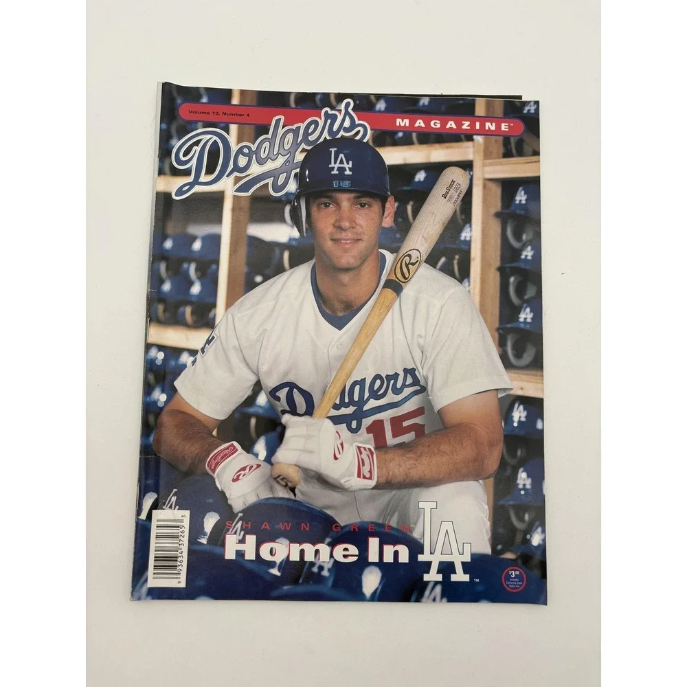 Los Angeles Dodgers Program Shawn Green MLB‎ Baseball One Size Blue Magazine